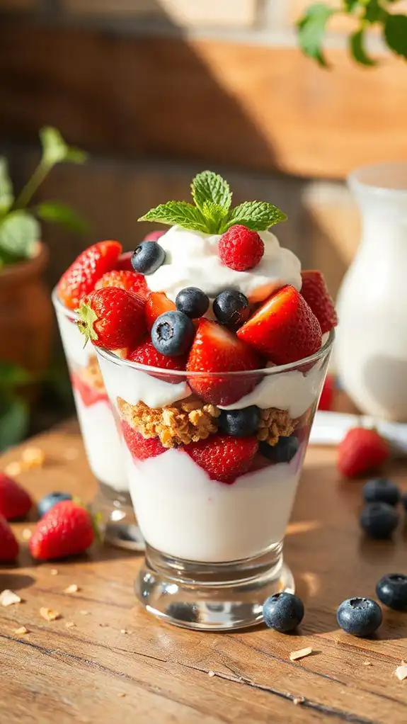 delicious yogurt berry dessert