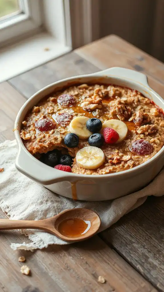 deliciously baked oat dish