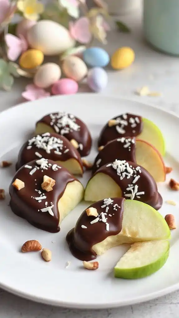deliciously dipped apple slices