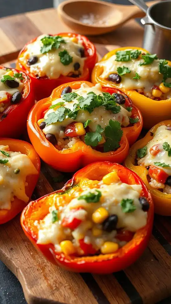 deliciously filled bell peppers