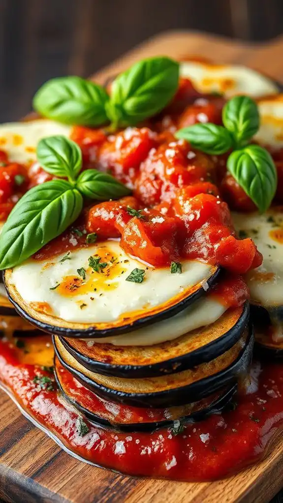 deliciously layered vegetarian dish