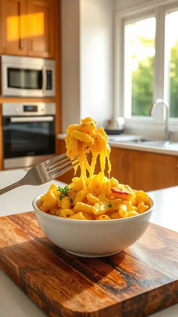 deliciously rich cheese pasta