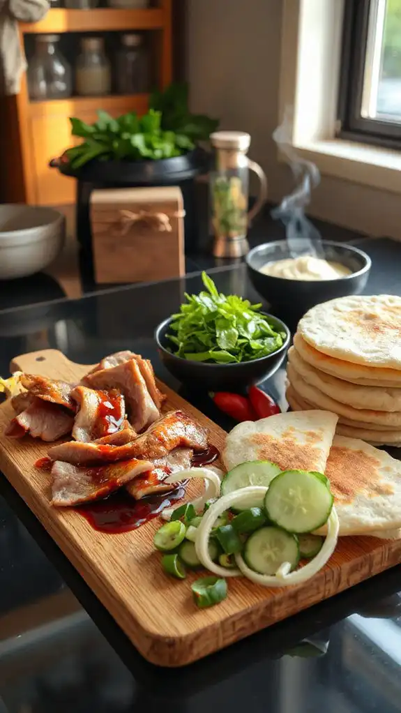 duck pancakes with hoisin