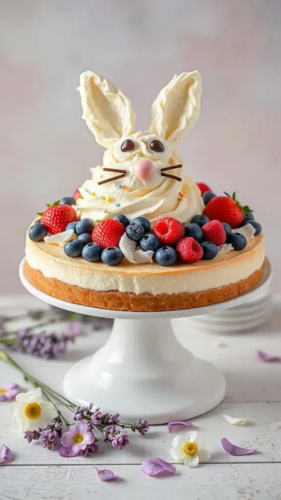 easter bunny themed cheesecake