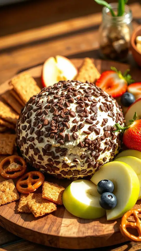 easter chocolate chip cheeseball