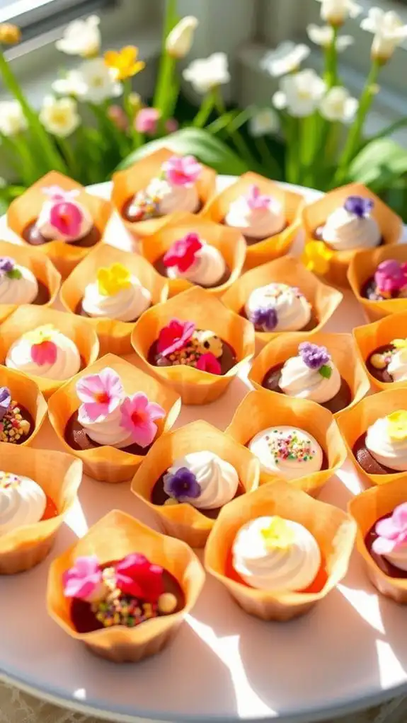 easter dessert wonton cups