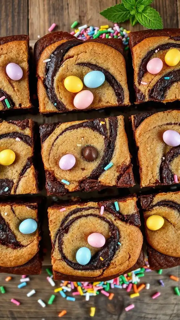 easter egg funfetti brookies