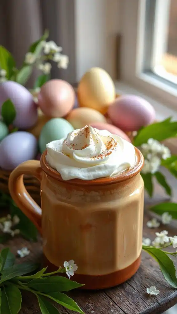 easter inspired creamy coffee drink