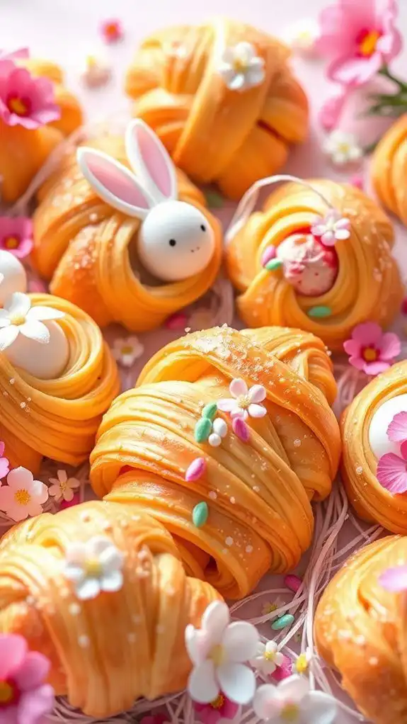 easter inspired croissant desserts
