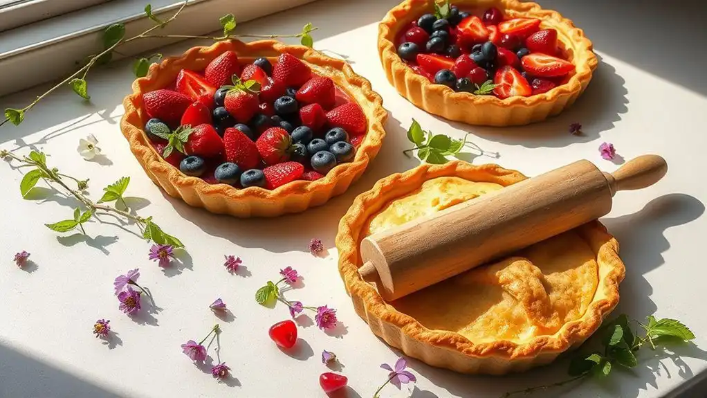 easter pies with spring fruits
