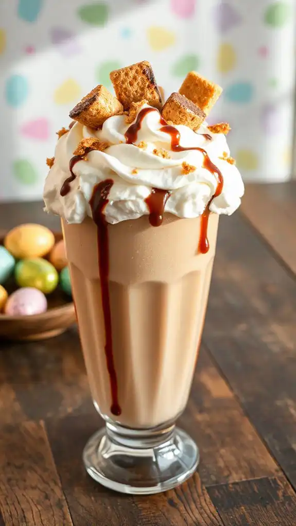 easter shake with s mores