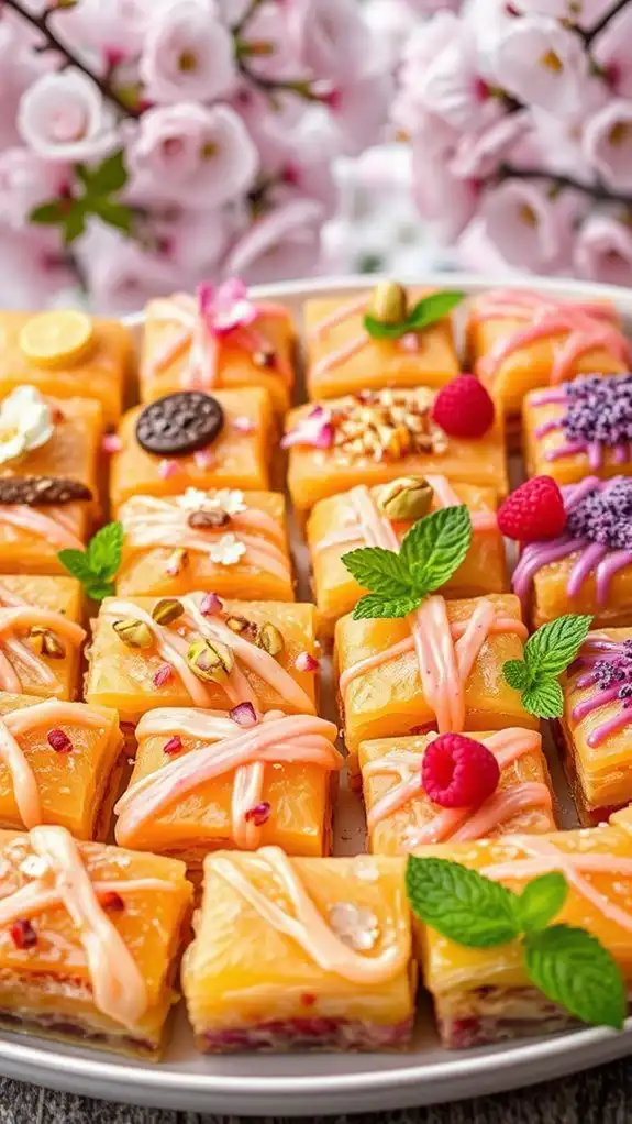 easter themed baklava variations