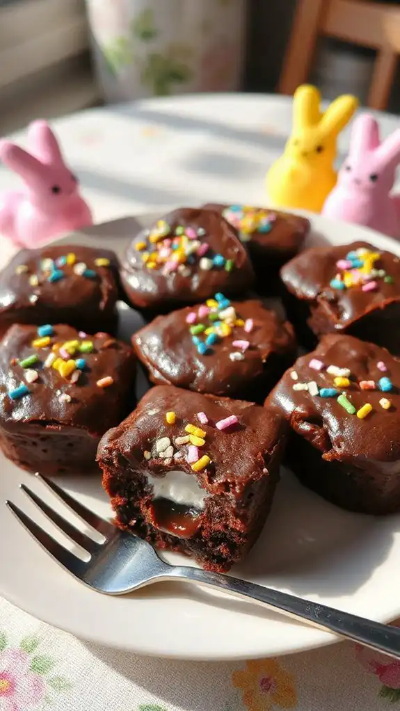 easter themed brownie dessert treats