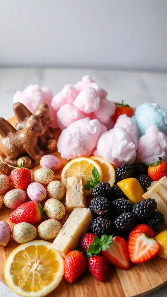 easter themed candy display