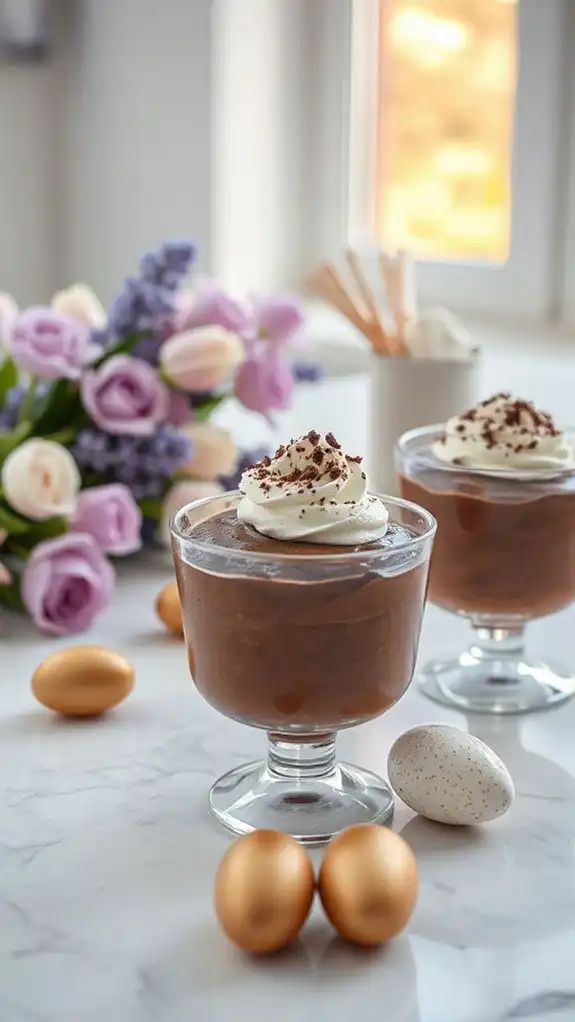 easter themed chocolate dessert