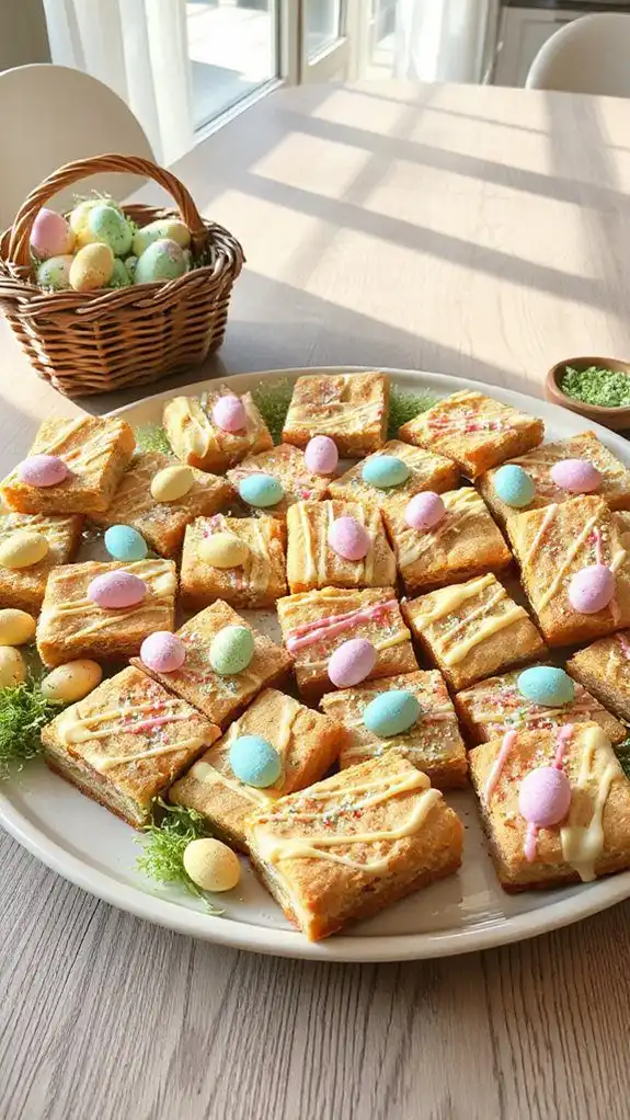 easter themed cookie bar treats