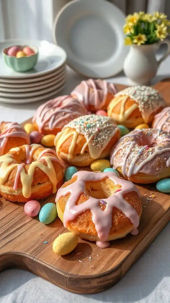 easter themed donut pastries