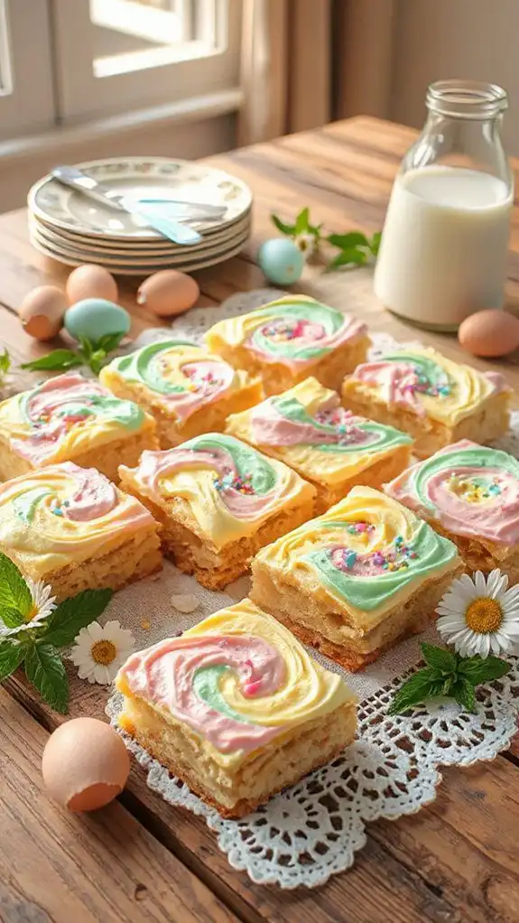 easter themed sugar cookie bars