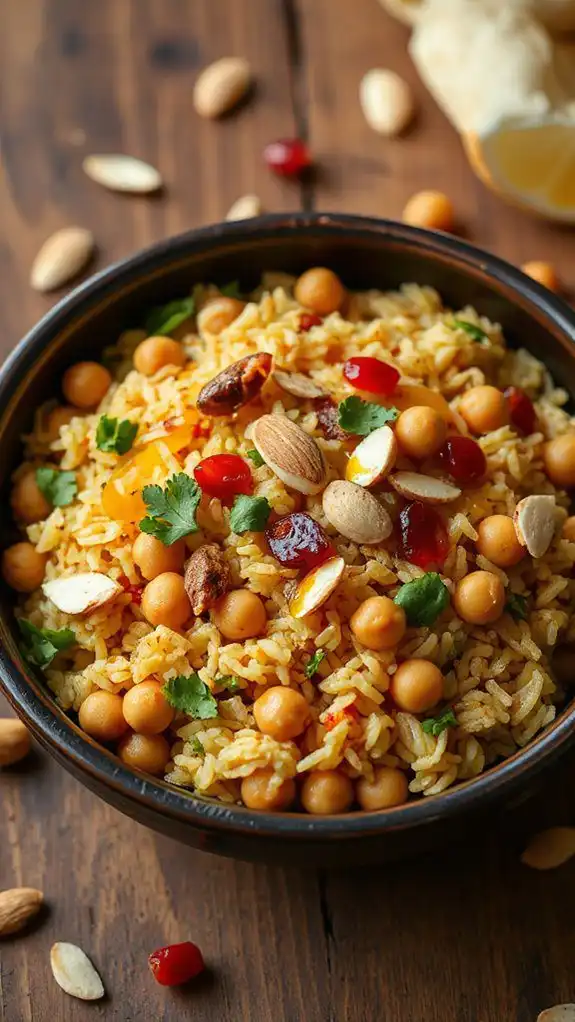 easy chickpea rice meal