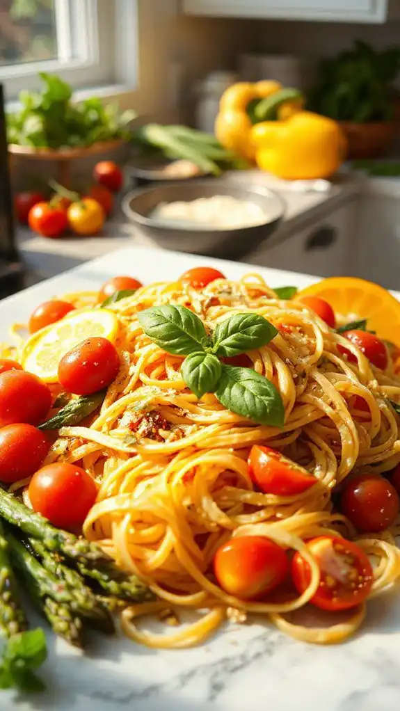 easy colorful vegetable pasta easy colorful vegetable pasta