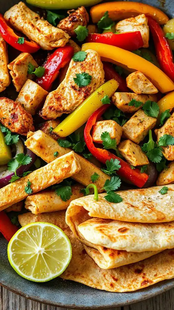 easy one pan chicken fajitas