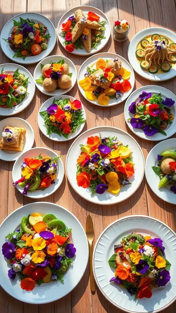 edible flower summer dinners