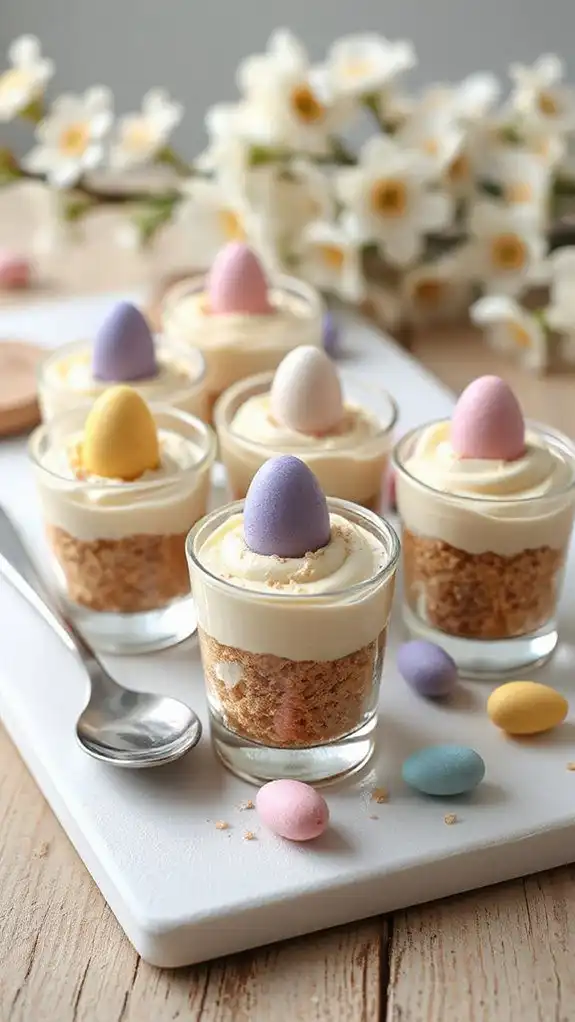 egg cheesecake dessert shooters egg cheesecake dessert shooters