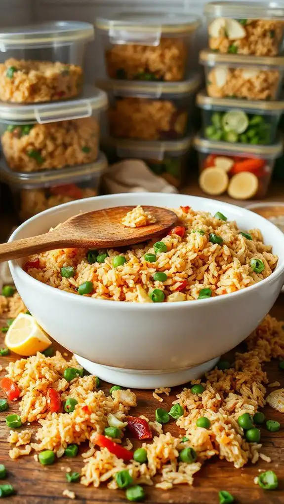 egg fried rice dish egg fried rice dish