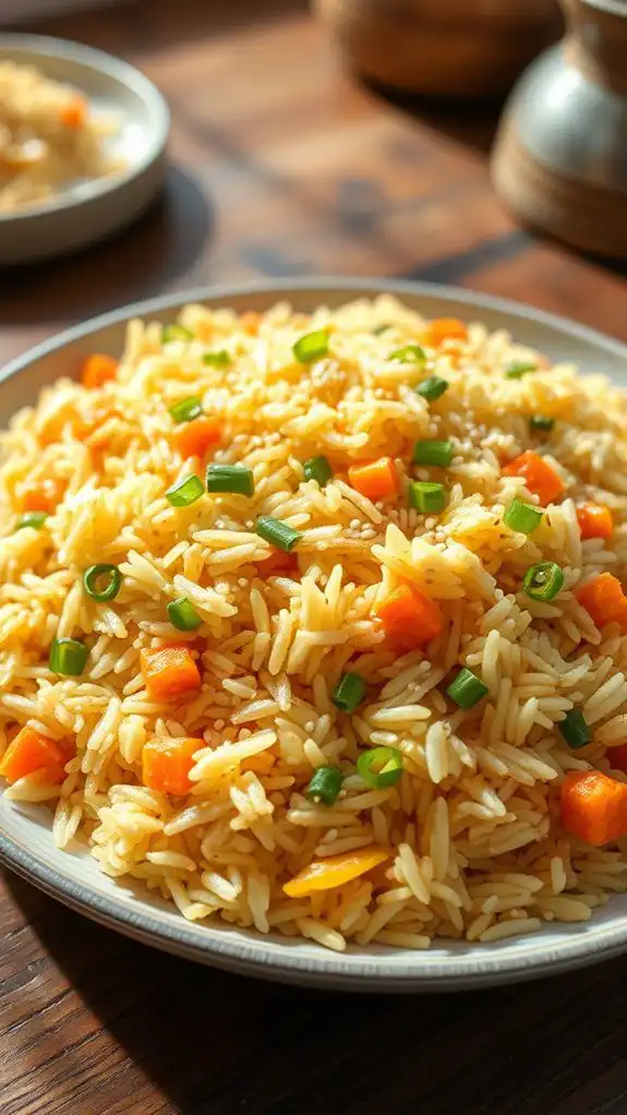 egg fried rice dish egg fried rice dish