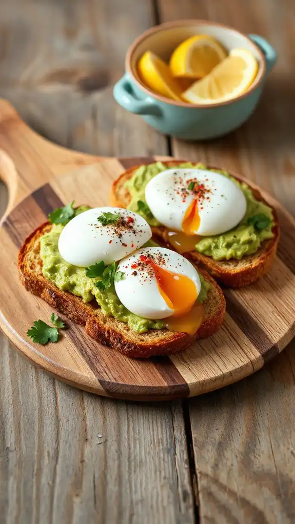 egg topped avocado toast