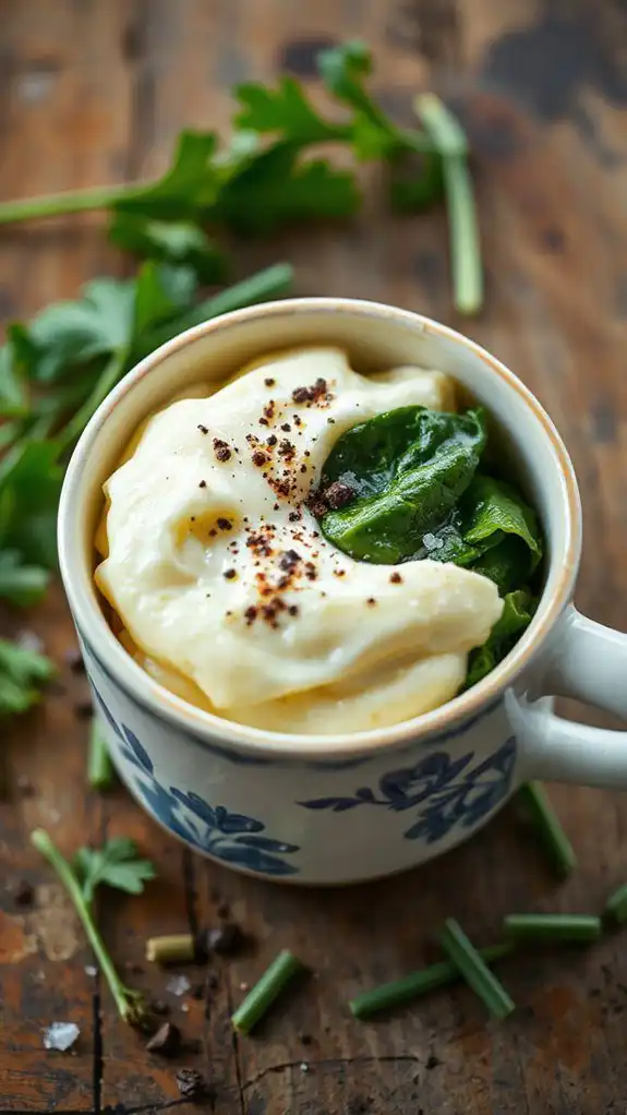 egg white spinach omelet