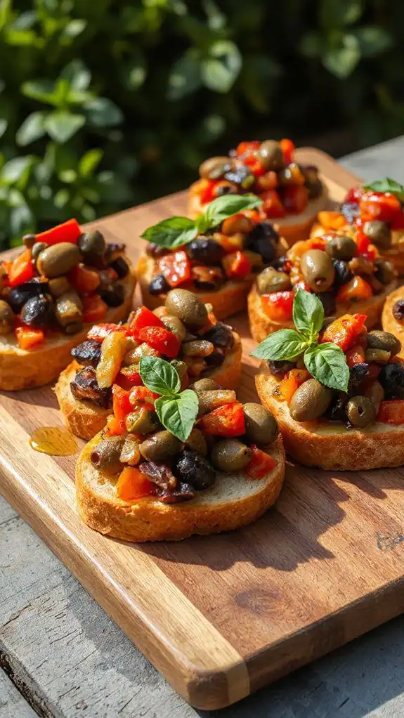 eggplant caponata toast appetizer