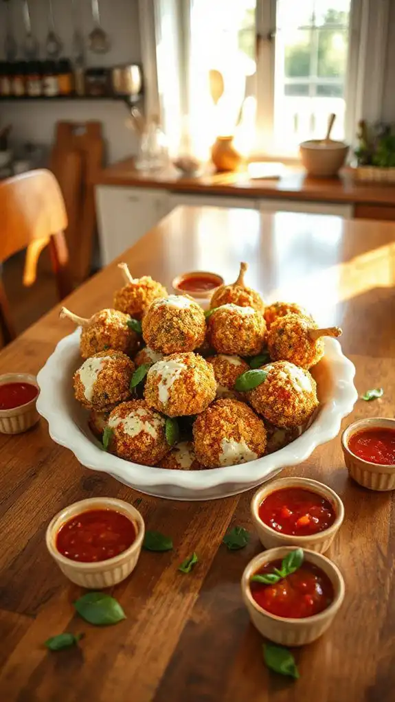 eggplant parmesan snack bites