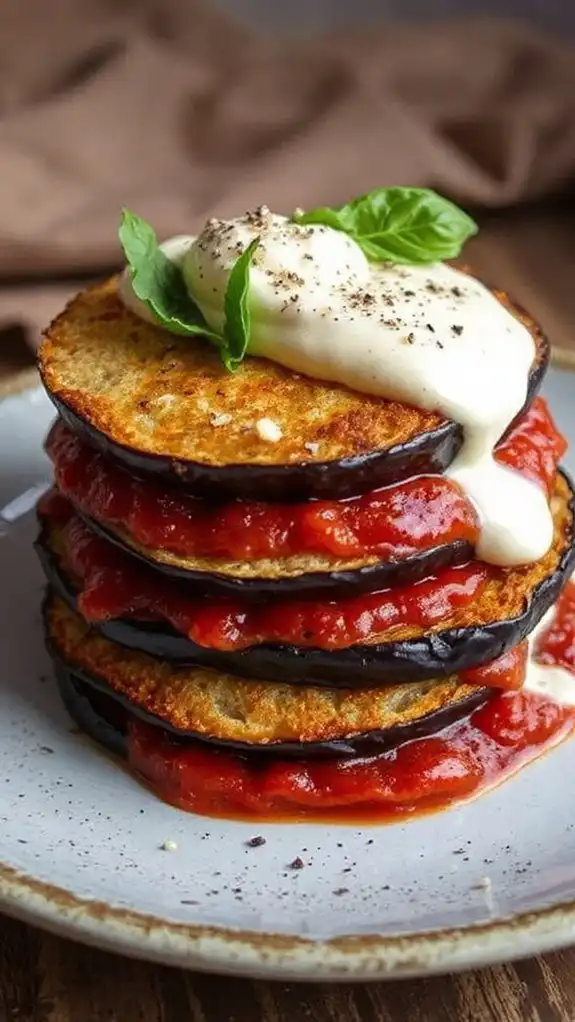 eggplant parmesan with cashew cream