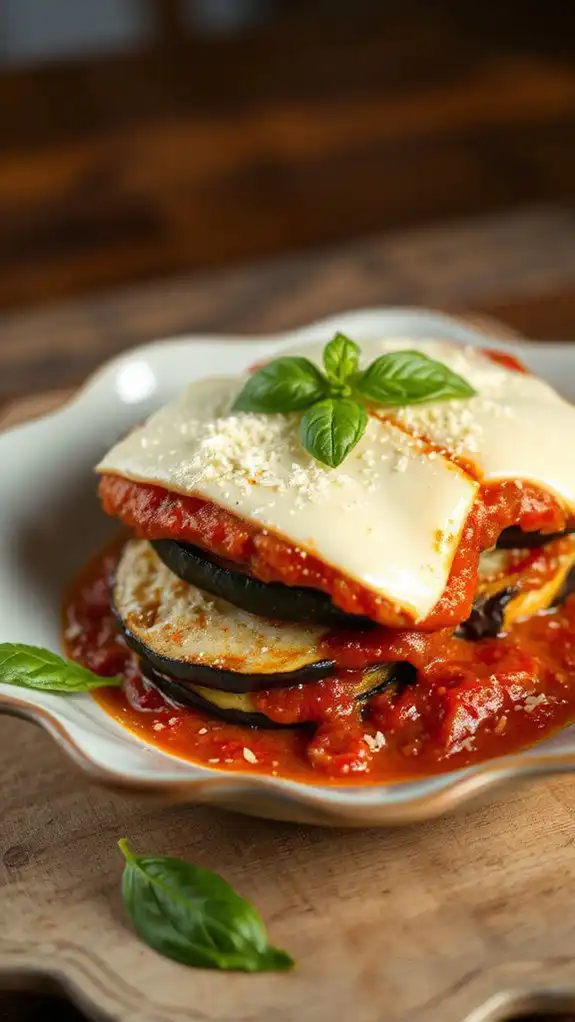 eggplant parmesan with marinara
