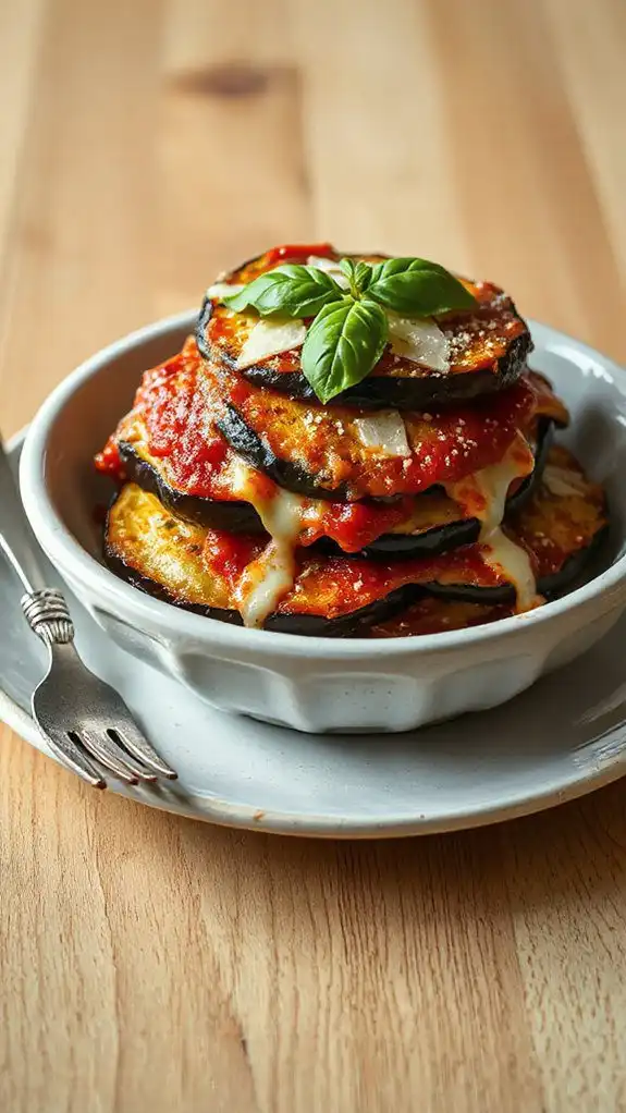 eggplant parmesan with marinara
