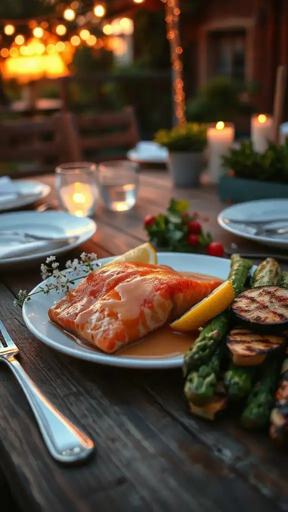 elderflower glazed salmon fillets elderflower glazed salmon fillets