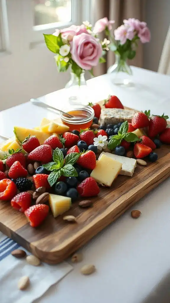 elegant fruit and cheese
