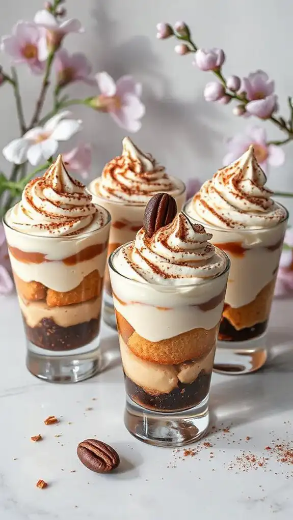 espresso infused dessert in shooters