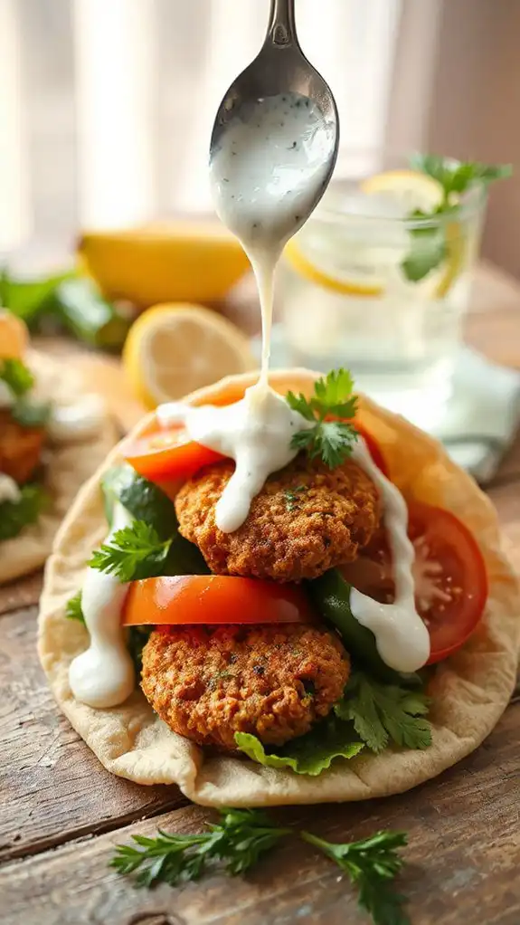 falafel wraps with yogurt falafel wraps with yogurt