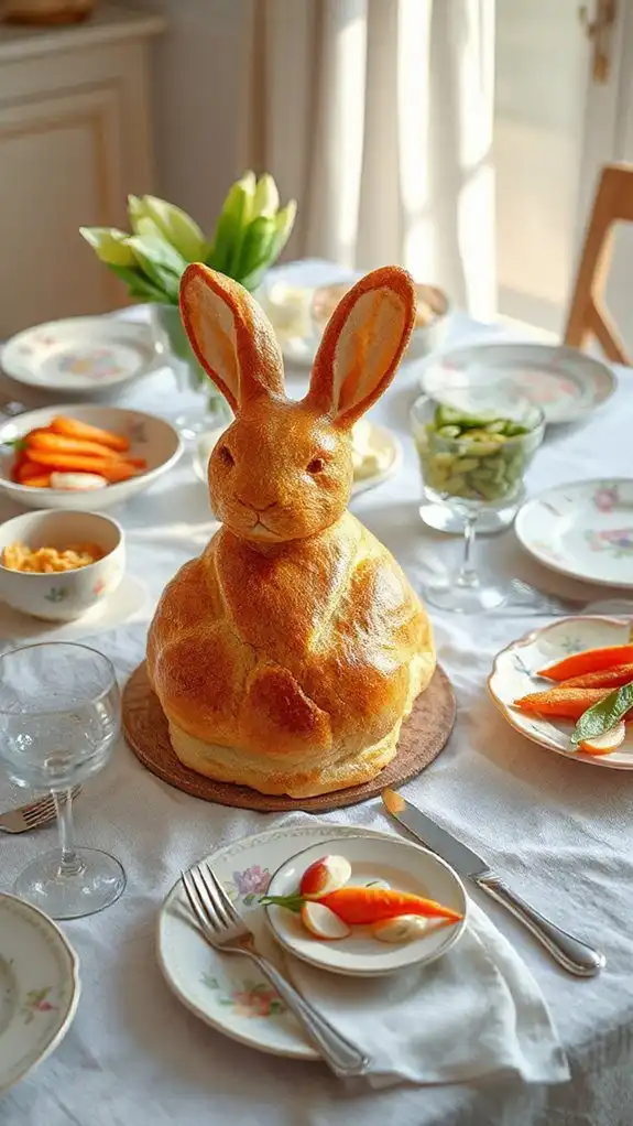 festive easter bunny bread