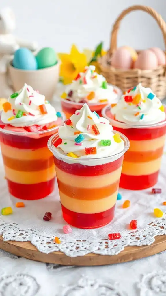 festive gelatin dessert cups