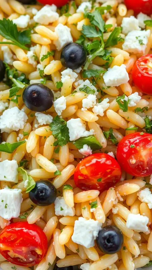 feta and olive orzo salad feta and olive orzo salad