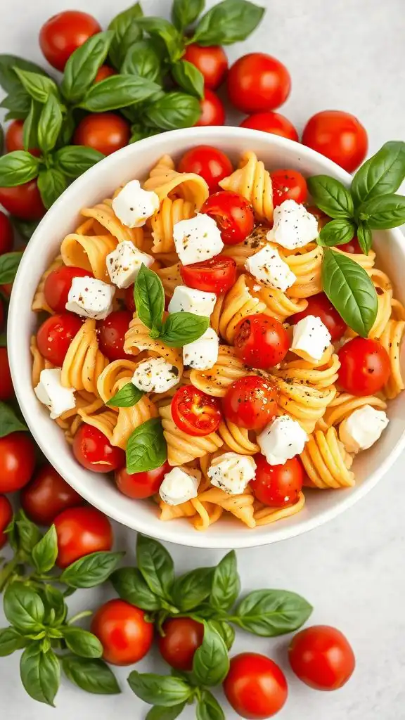feta pasta with basil