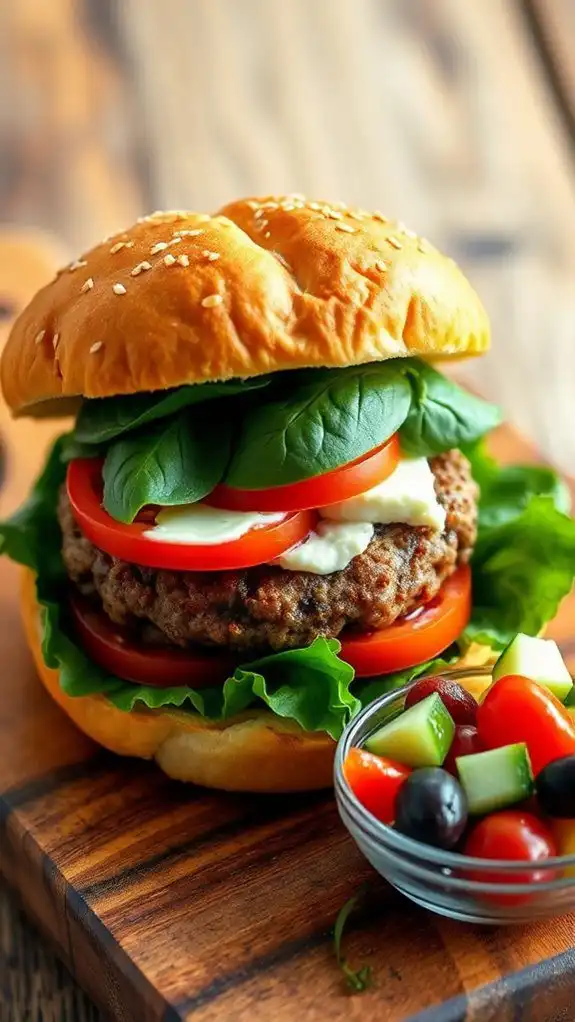 feta spinach burger recipe feta spinach burger recipe