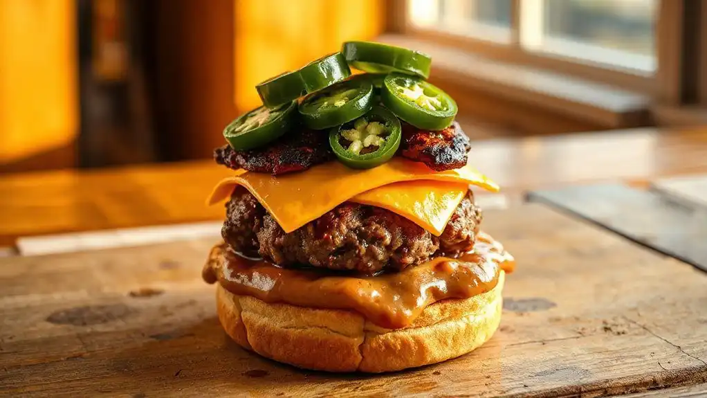 fiery jalape o beef burger