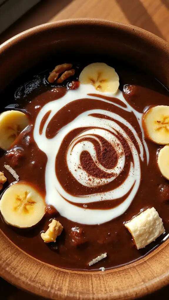 filipino chocolate rice porridge