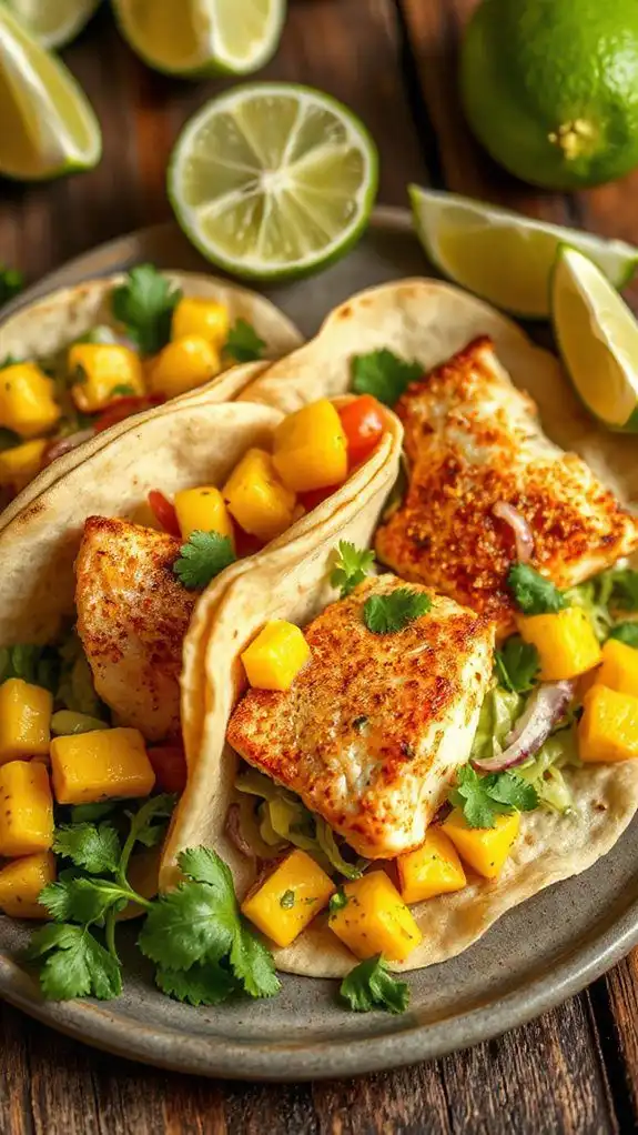 fish tacos with mango
