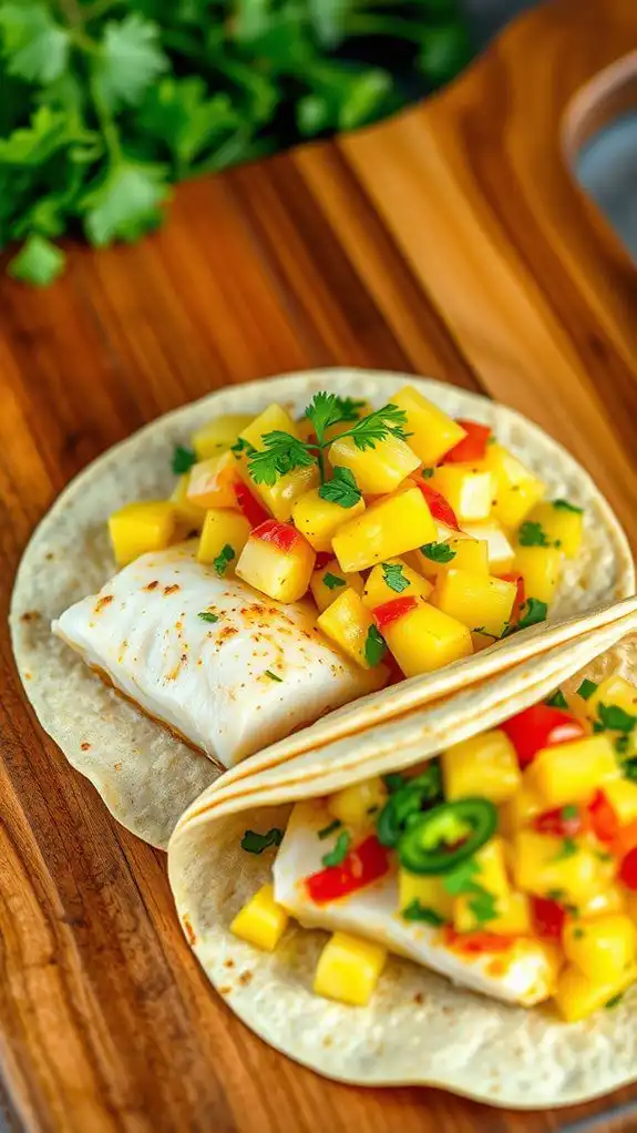 fish tacos with salsa