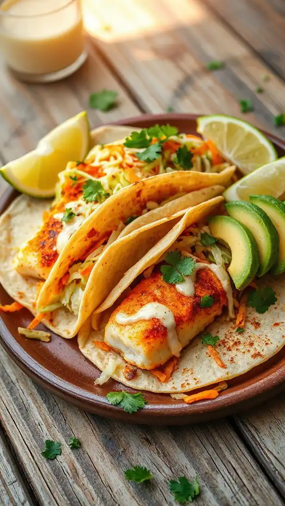 fish tacos with slaw